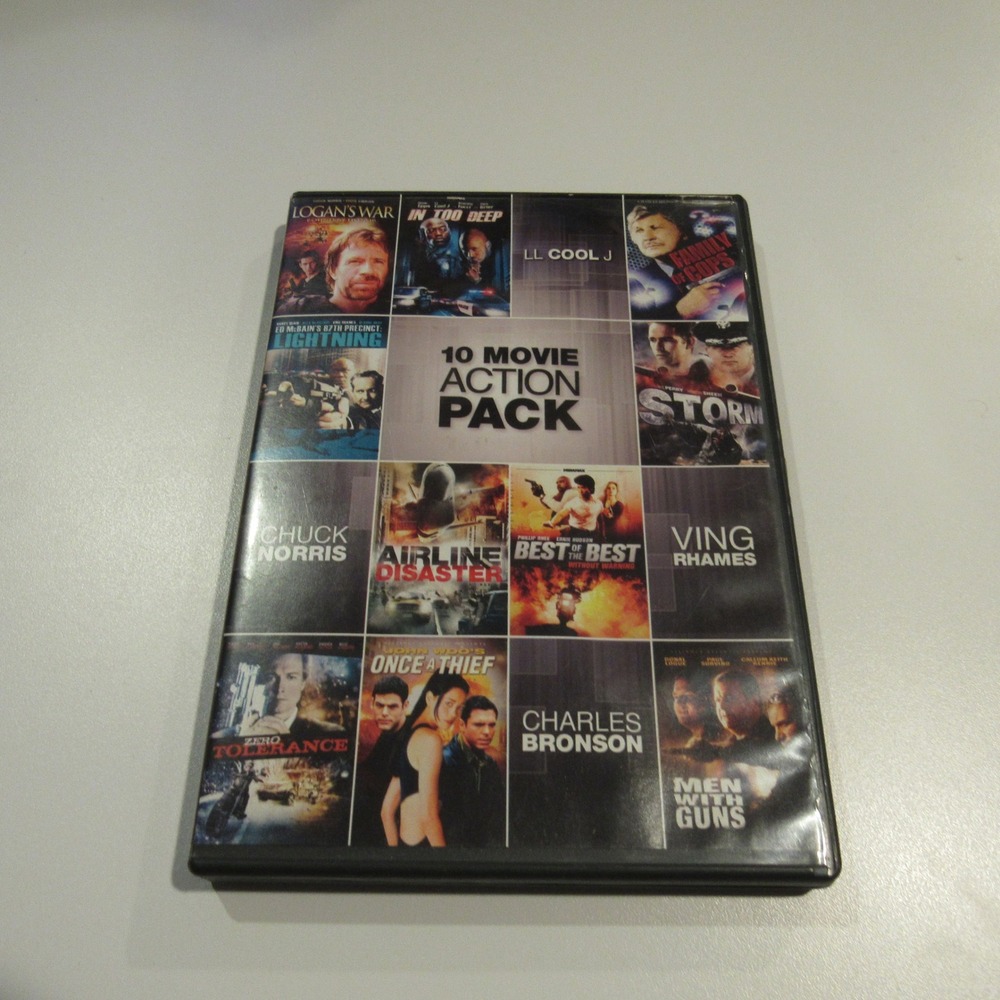 10 Movie Action Pack DVD Logan's War Chuck Norris LL‎ Cool J Ving Rhames